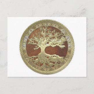 GOLDEN TREE OF LIFE POSTCARD