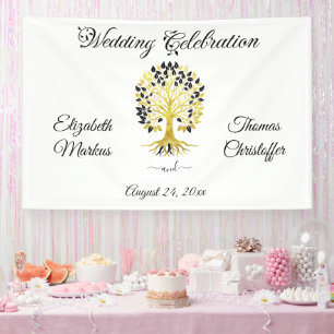 Golden Tree of Life Timeless Sophisticated Wedding Banner