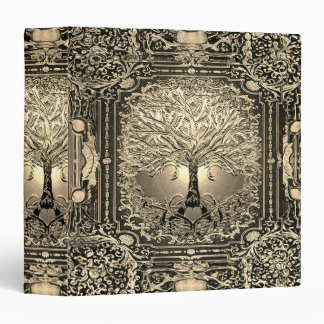 Golden Tree of Life Vintage Modern 3 Ring Binder