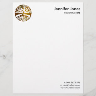 Golden Tree of life -Yggdrasil Letterhead