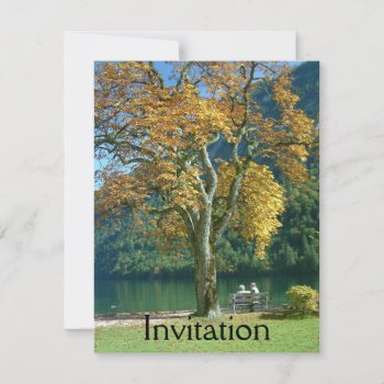 Golden Tree Retirement Invitation by fotoplus at Zazzle