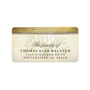 Golden Tree Sympathy Matching Address Labels