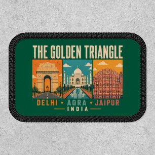 Golden Triangle India Illustration Vintage Patch