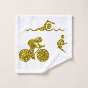 Golden Triathlon Wash Cloth