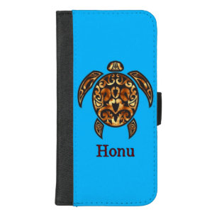 Golden Tribal Hawaiian Sea Turtle iPhone 8/7 Plus Wallet Case