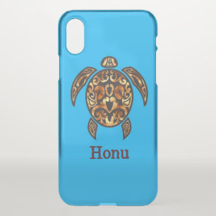 Golden Tribal Hawaiian Sea Turtle iPhone X Case