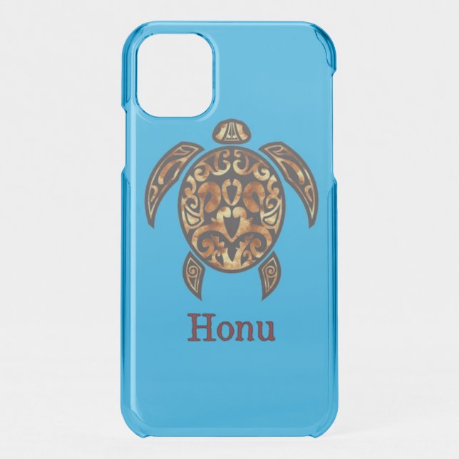 Golden Tribal Hawaiian Sea Turtle Uncommon iPhone  Uncommon iPhone Case (Back)