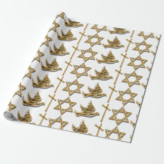 Golden Trinity Wrapping Paper