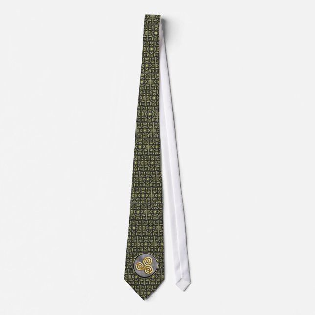 Golden Triskele Decorative Tie (Front)