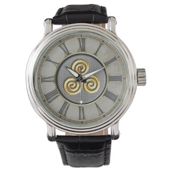 Golden Triskele Design Watch by EarthMagickGifts at Zazzle