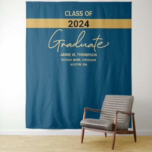 Golden Triumph Class of 2024 Graduation Selfie Ba Tapestry