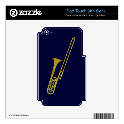 Golden Trombone Decal For iPod Touch 4G (Product)