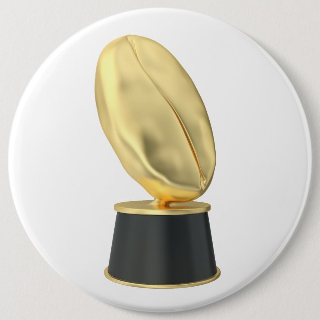 Golden trophy with coffee bean button (Front)