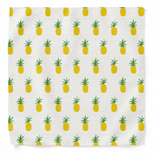 Golden Tropical Pineapples Bandana