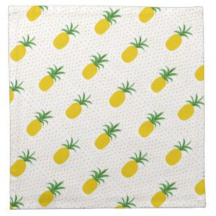 Golden Tropical Pineapples Napkin