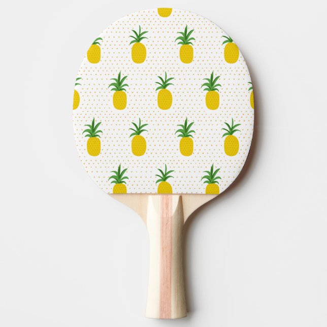 Golden Tropical Pineapples Ping-Pong Paddle (Front)