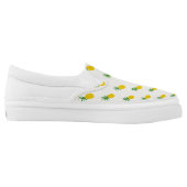 Golden Tropical Pineapples Slip-On Sneakers (Left Shoe Inside)