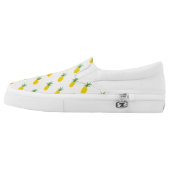 Golden Tropical Pineapples Slip-On Sneakers (Left Shoe Outside)