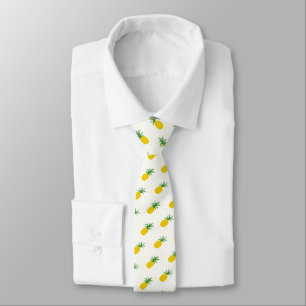 Golden Tropical Pineapples Tie