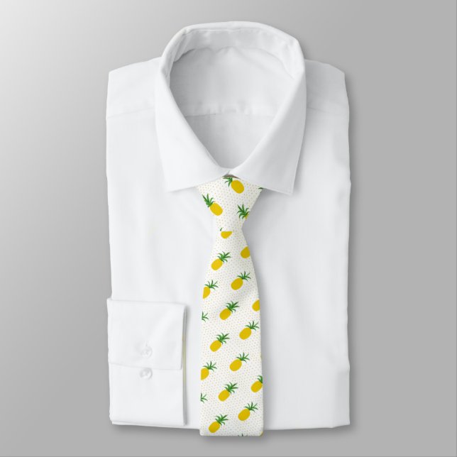 Golden Tropical Pineapples Tie (Shirt)