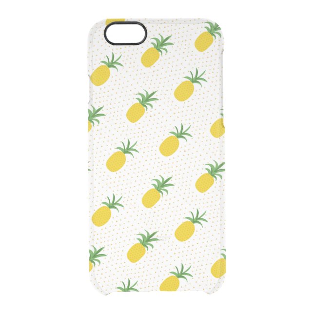 Golden Tropical Pineapples Uncommon iPhone Case (Back)