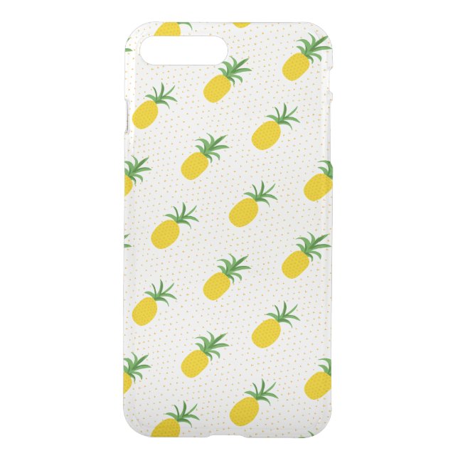 Golden Tropical Pineapples Uncommon iPhone Case (Back)