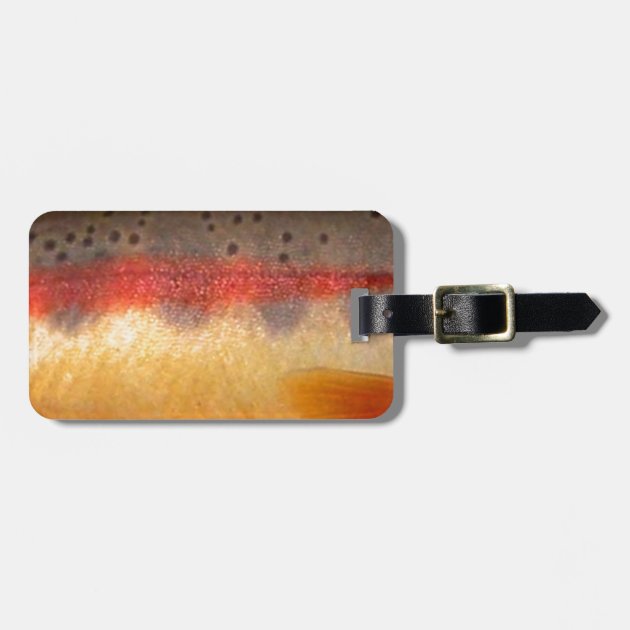 HHTZTCL Golden Trout Leather Luggage Tags Baggage Bag Instrument Tag Multiple 