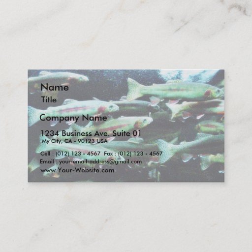 Customizable Golden Trout Fish Sea World Business Card Templates