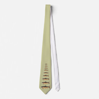 Golden Trout Stepladder Tie (Green Background)