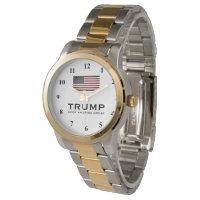 Golden Trump watch with United States flag