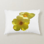 Golden Trumpet Flowers I Accent Pillow