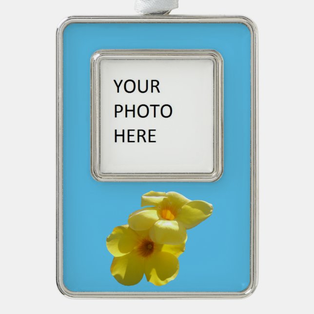 Golden Trumpet Flowers I Christmas Ornament (Front)