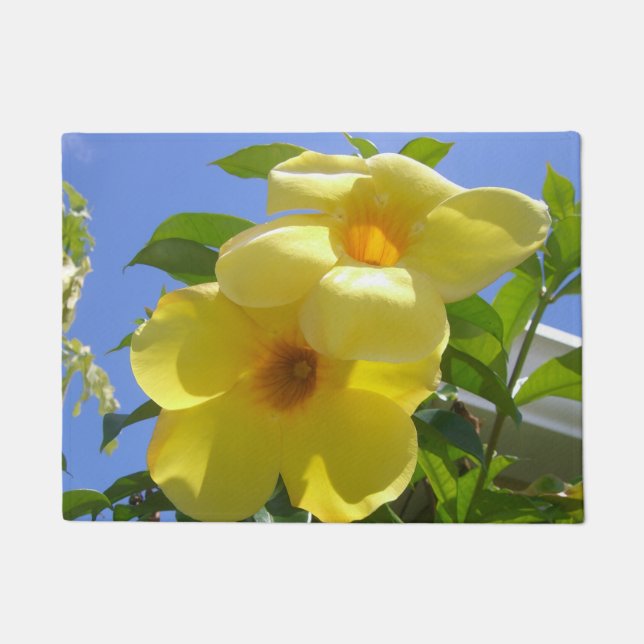 Golden Trumpet Flowers I Doormat (Front)