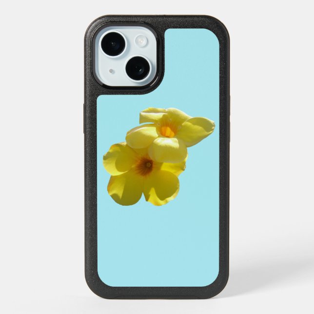 Golden Trumpet Flowers I iPhone 15 Case (Back)