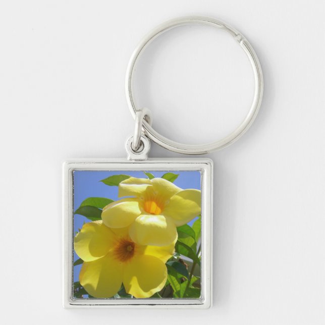 Golden Trumpet Flowers I Keychain (Front)