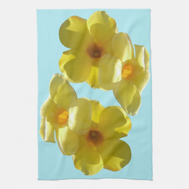 Golden Trumpet Flowers I Kitchen Towel (Vertical)