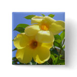 Golden Trumpet Flowers I Pinback Button