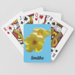 Golden Trumpet Flowers I Poker Cards