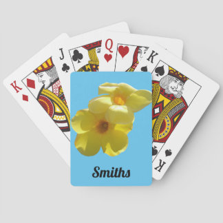 Golden Trumpet Flowers I Poker Cards