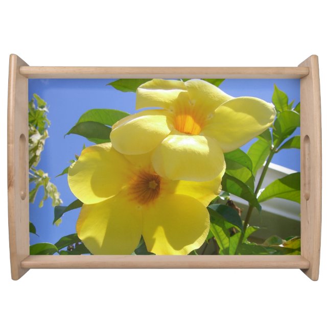 Golden Trumpet Flowers I Serving Tray (Front)