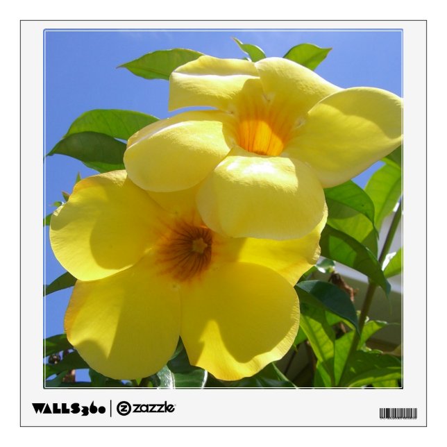 Golden Trumpet Flowers I Wall Sticker (Front)