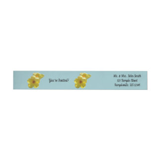 Golden Trumpet Flowers I Wrap Around Label