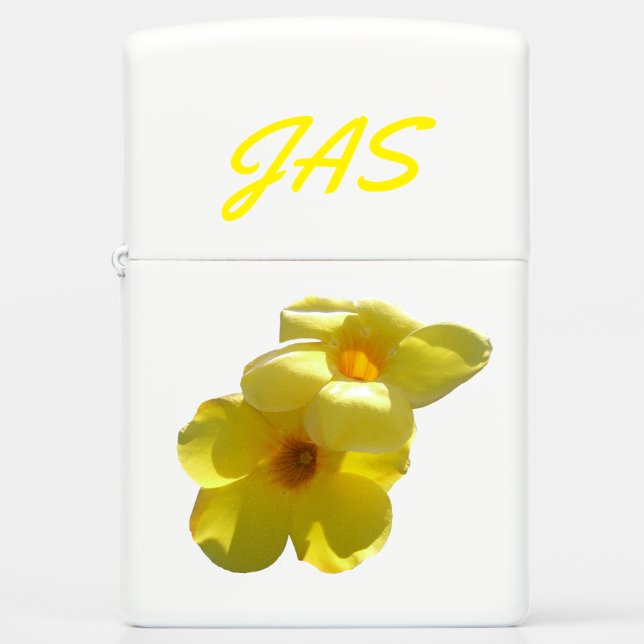 Golden Trumpet Flowers I Zippo Lighter (Front)