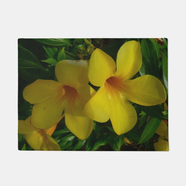 Golden Trumpet Flowers II Tropical Doormat (Front)