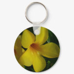 Golden Trumpet Flowers II Tropical Keychain