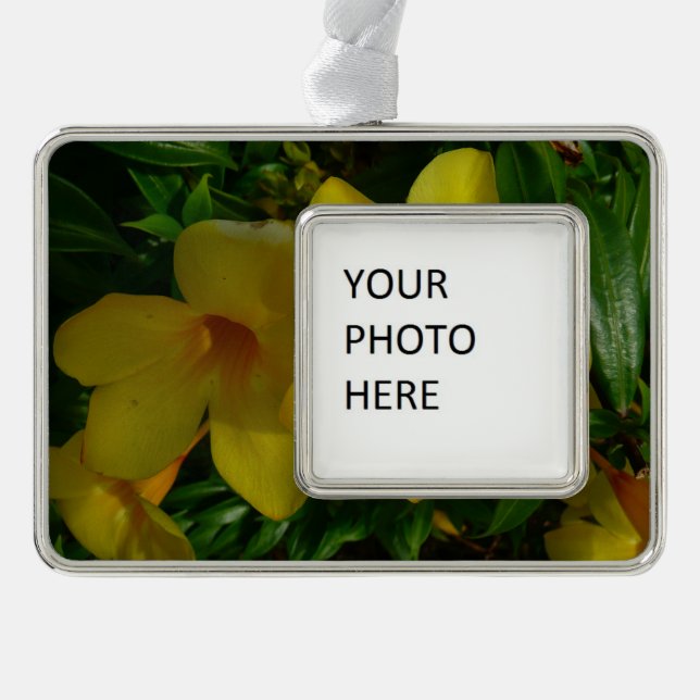 Golden Trumpet Flowers II Tropical Ornament (Front)