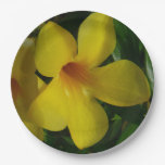 Golden Trumpet Flowers II Tropical Paper Plates