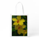 Golden Trumpet Flowers II Tropical Reusable Grocery Bag