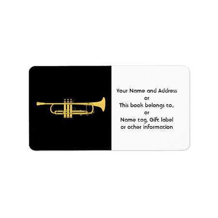 Golden Trumpet Music Theme Label