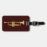 Golden Trumpet Music Theme Luggage Tag at Zazzle